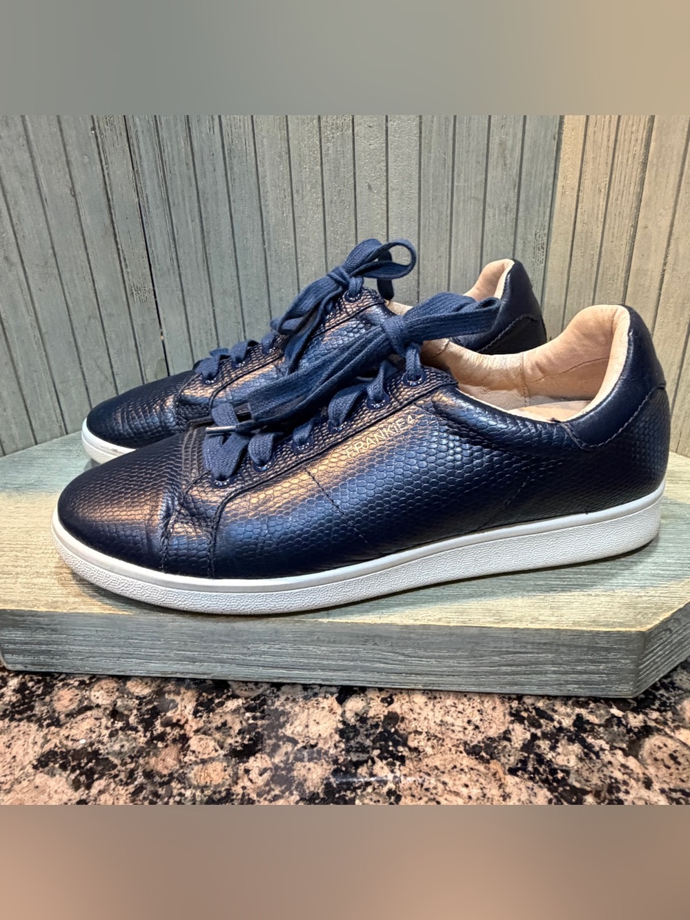 Frankie4 Jackie II Leather Navy Sneakers 10